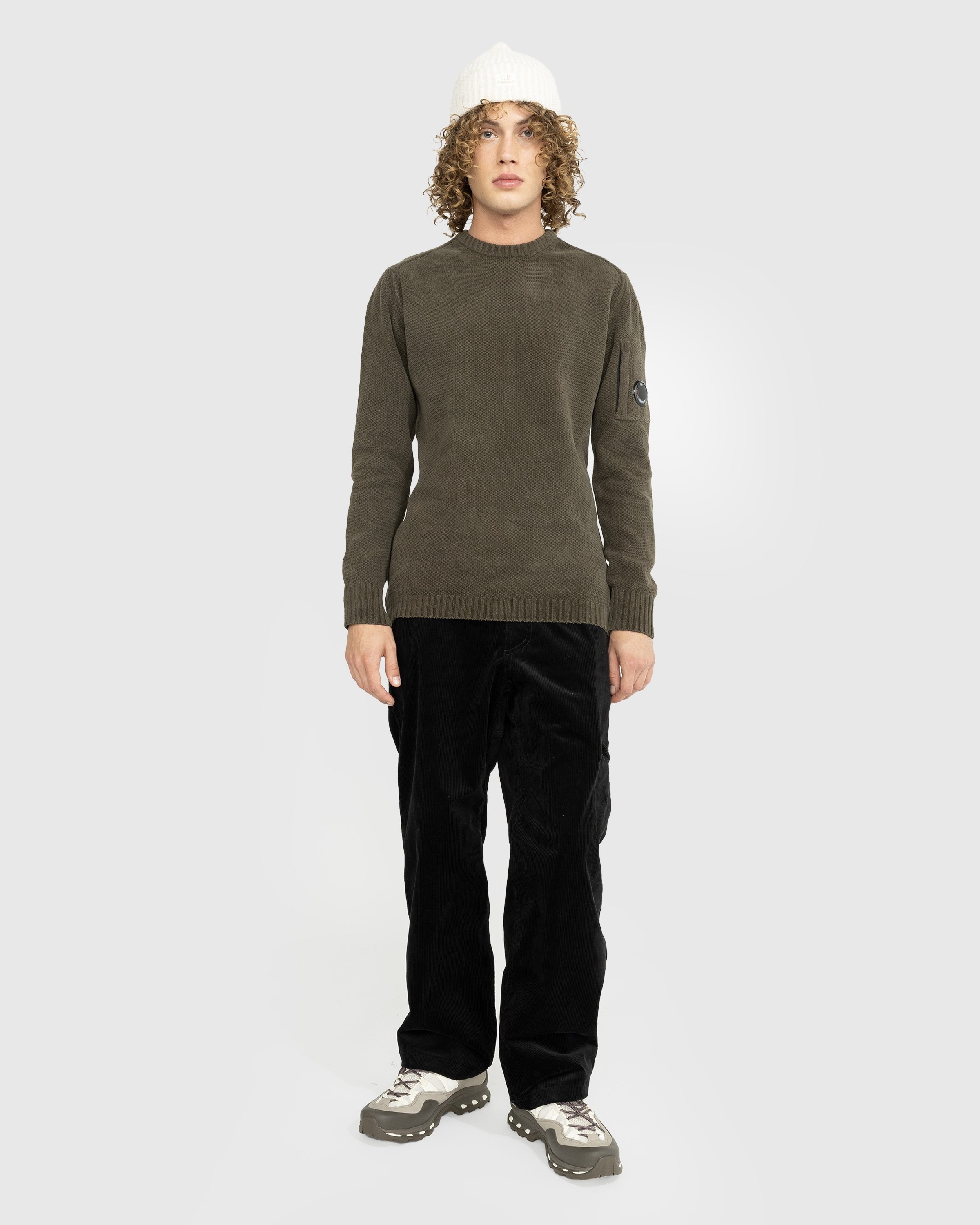 Cp company sweatshirt olive hot sale